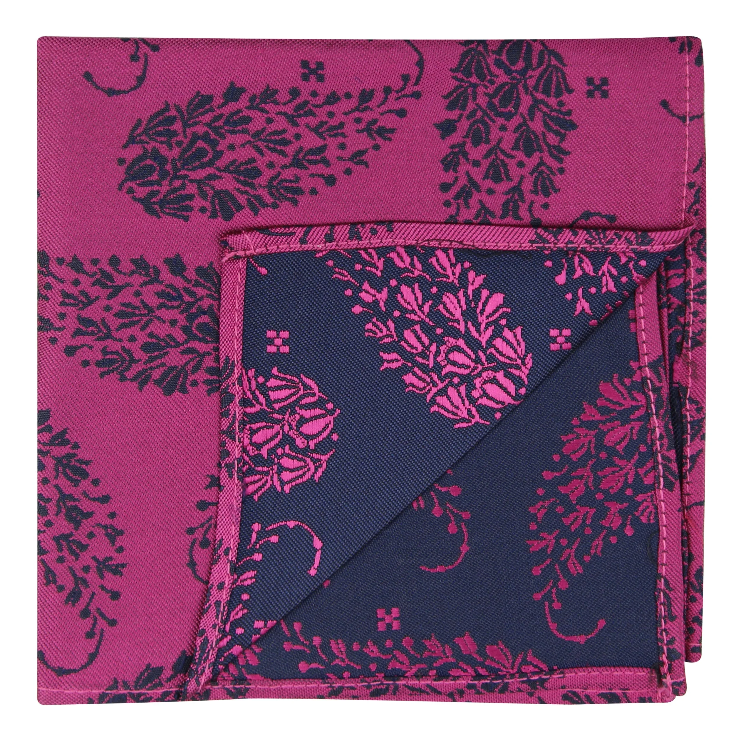 Kovove The Twining Paisley Pink Pocket Square