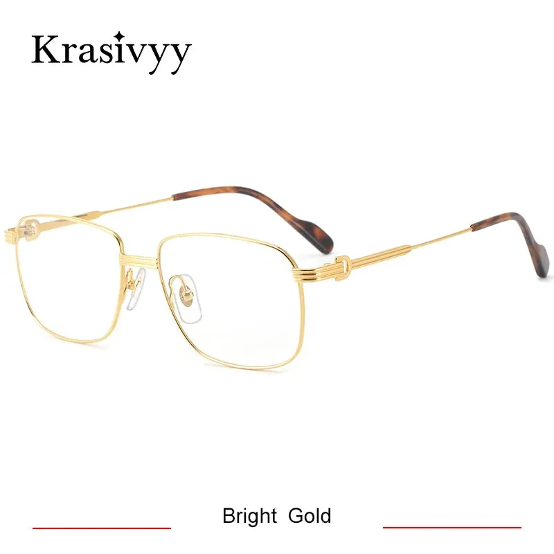 Krasivyy Mens Full Rim Square Titanium Eyeglasses Kr0294o