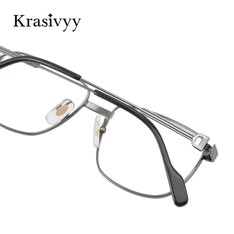 Krasivyy Mens Full Rim Square Titanium Eyeglasses Kr0294o