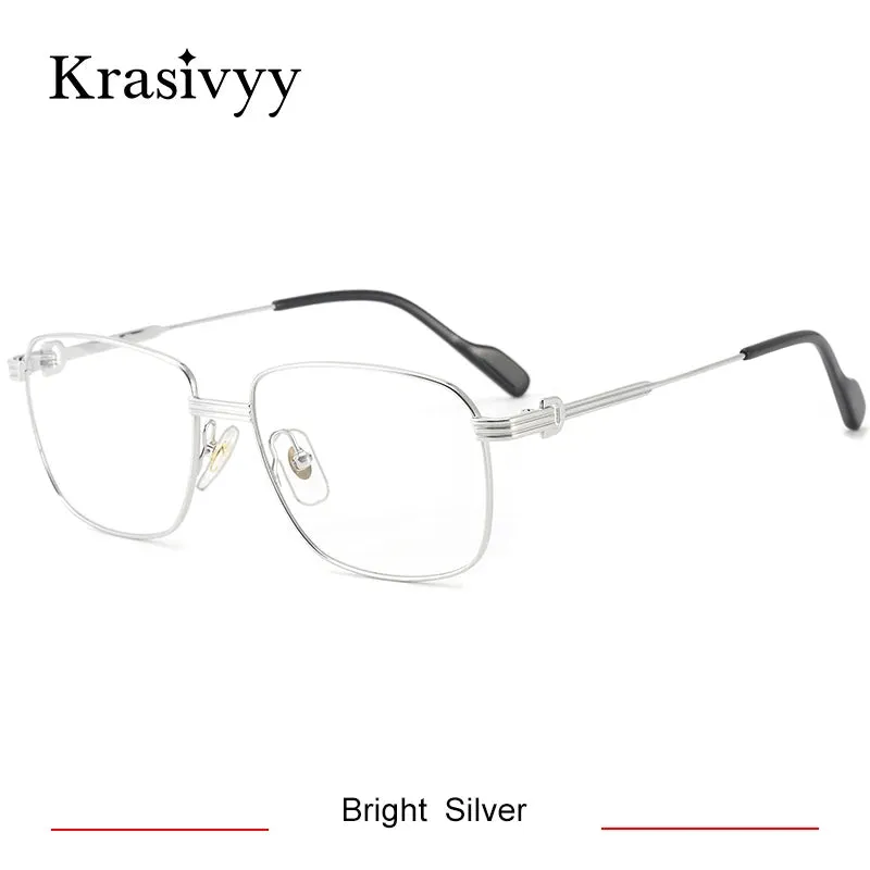 Krasivyy Mens Full Rim Square Titanium Eyeglasses Kr0294o