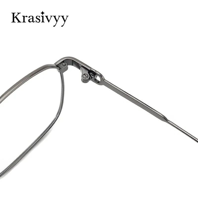 Krasivyy Mens Full Rim Square Titanium Eyeglasses Kr0294o