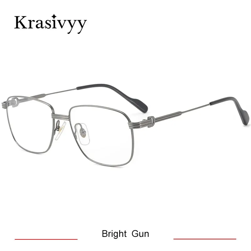 Krasivyy Mens Full Rim Square Titanium Eyeglasses Kr0294o