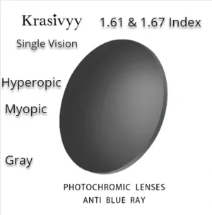 Krasivyy Single Vision Photochromic Gray Lenses