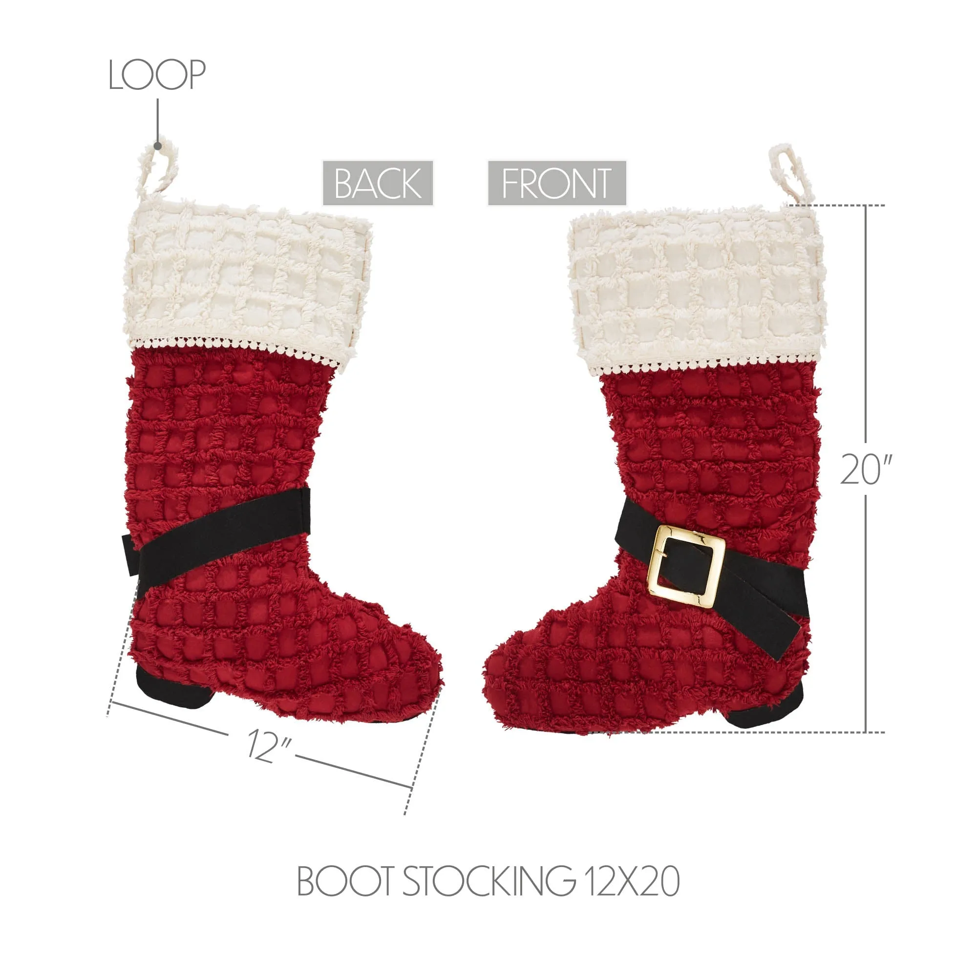 Kringle Chenille Boot Stocking