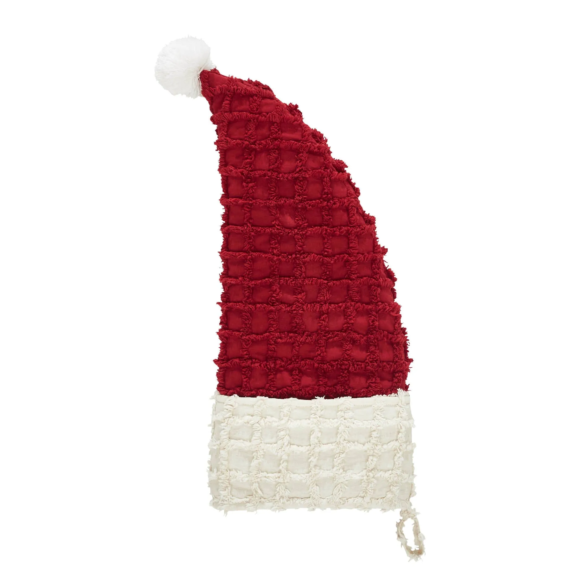 Kringle Chenille Santa Hat Stocking 9.5x20"