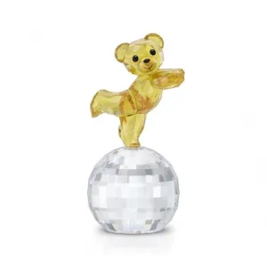 Kris Bear: Ready To Disco Yellow Crystal Sculpture 5639875