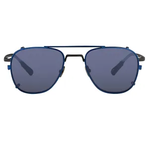 Kris Van Assche Sunglasses Rectangular Matte Black and Blue