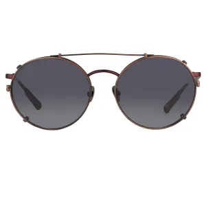 Kris Van Assche Sunglasses Round Burgundy and Green KVA70C5SUN