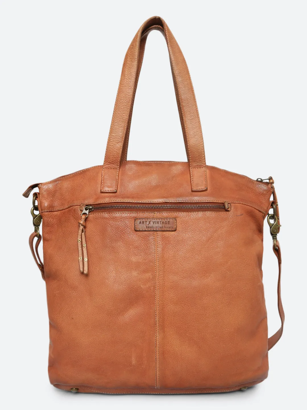 Krishi: Cognac Woven Tote Shopper Bag In Black Leather