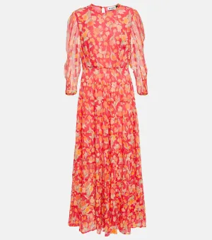 Kristen Floral Voile Midi Dress RIXO, Multicolor