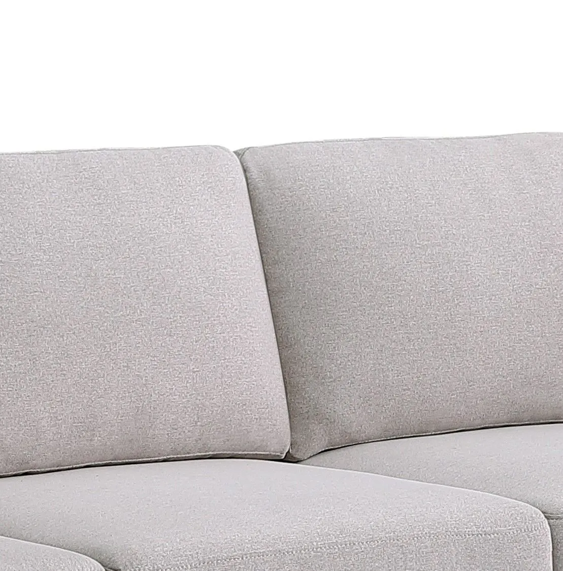 Kristin - Linen Fabric Loveseat - Light Gray