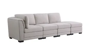 Kristin - Linen Fabric Reversible Sofa