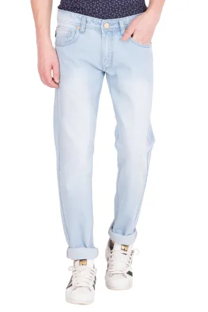 KROSSSTITCH Men's Straight Fit Light Blue Original Denim Jeans