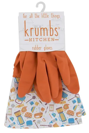 Krumbs Kitchen Rubber Gloves In Orange Kitchen Gadgets