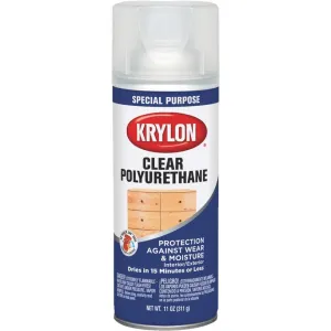 Krylon Satin Clear Spray Polyurethane,  11 Oz.