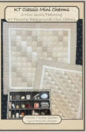 KT Classic Mini Charms KIT - Includes Pattern, Fabric & Binding for Two Mini Quilts