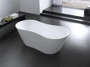 Kube Onde 67'' White Free Standing Bathtub