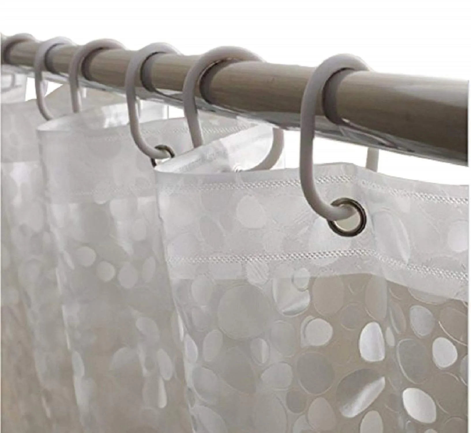 Kuber Industries 0.20mm PVC Shower/AC Curtain|Water Proof Transparent Curtain|Eyelet Rings, Curtain 9 Feet