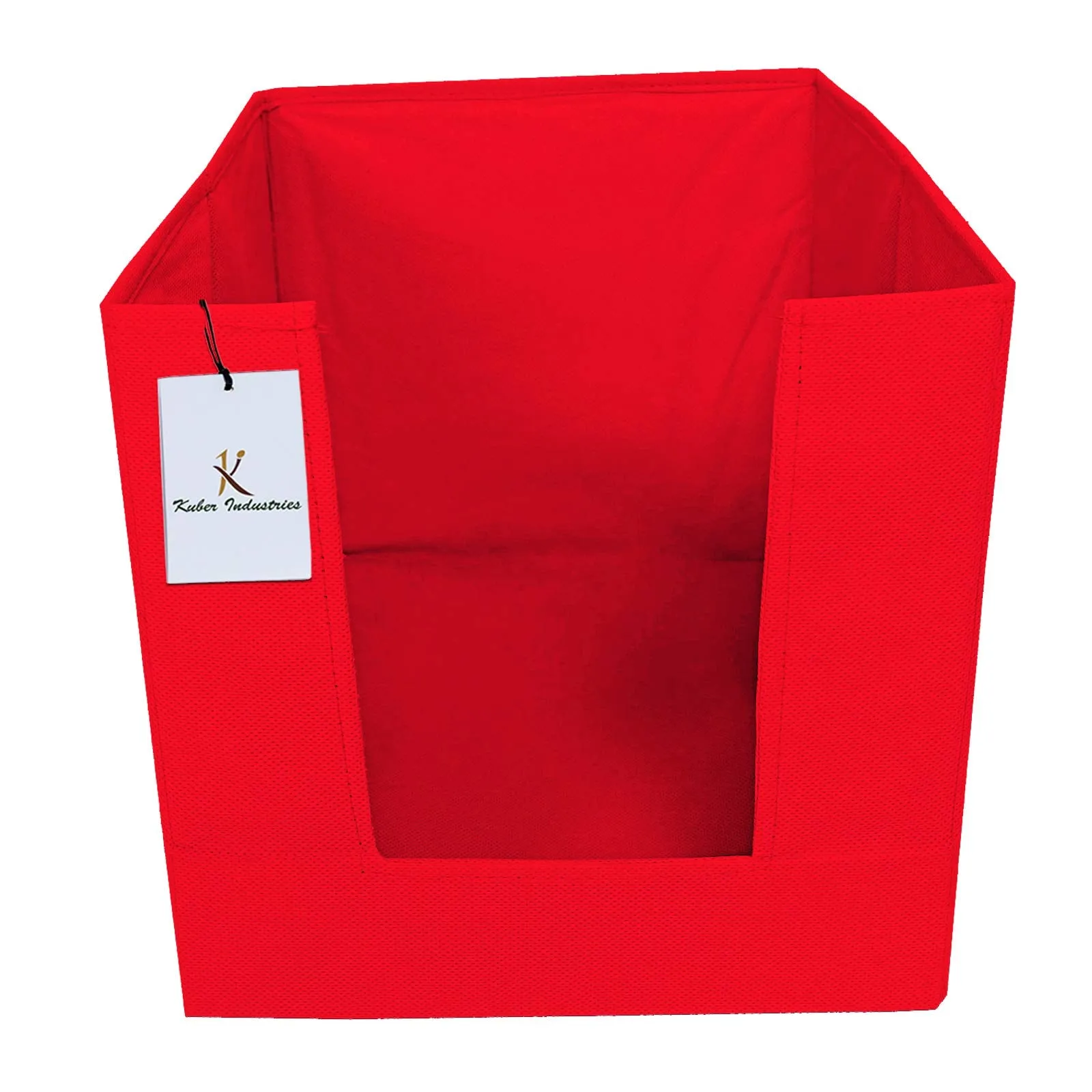 Kuber Industries 2 Piece Non Woven Shirt Stacker Wardrobe Organizer Set, Red-CTLTC31851