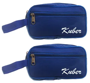 Kuber Industries 2 Pieces Multipurpose Canvas Toiletry Travel Shaving Kit, (Blue) - CTKTC030642