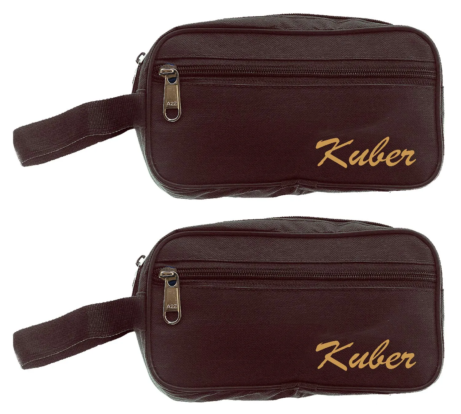 Kuber Industries 2 Pieces Multipurpose Canvas Toiletry Travel Shaving Kit,(Black) - CTKTC031454