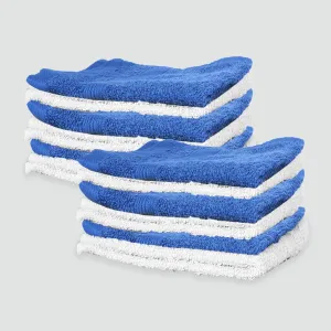 Kuber Industries 525 GSM Cotton Hand Towels |Super Soft, Quick Absorbent & Anti-Bacterial|Gym & Workout Towels|Pack of 12 (Blue & Ivory)