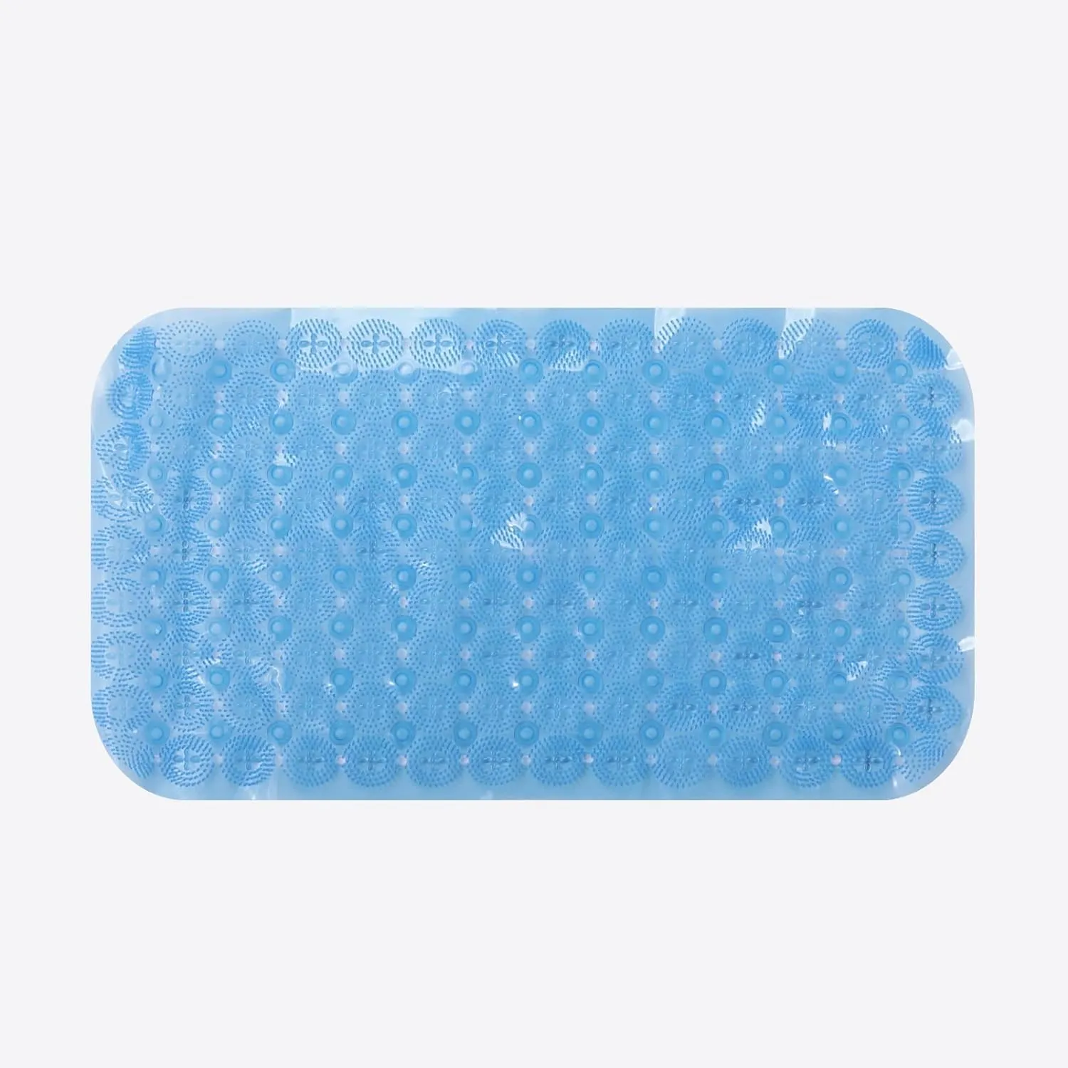 Kuber Industries Bath Mat | PVC Bathroom Mat | Shower Bath Mat | Floor Tub Mat | Foot Massager Mat | Anti-Skid Shower Bathroom Mat | B-01A | Blue