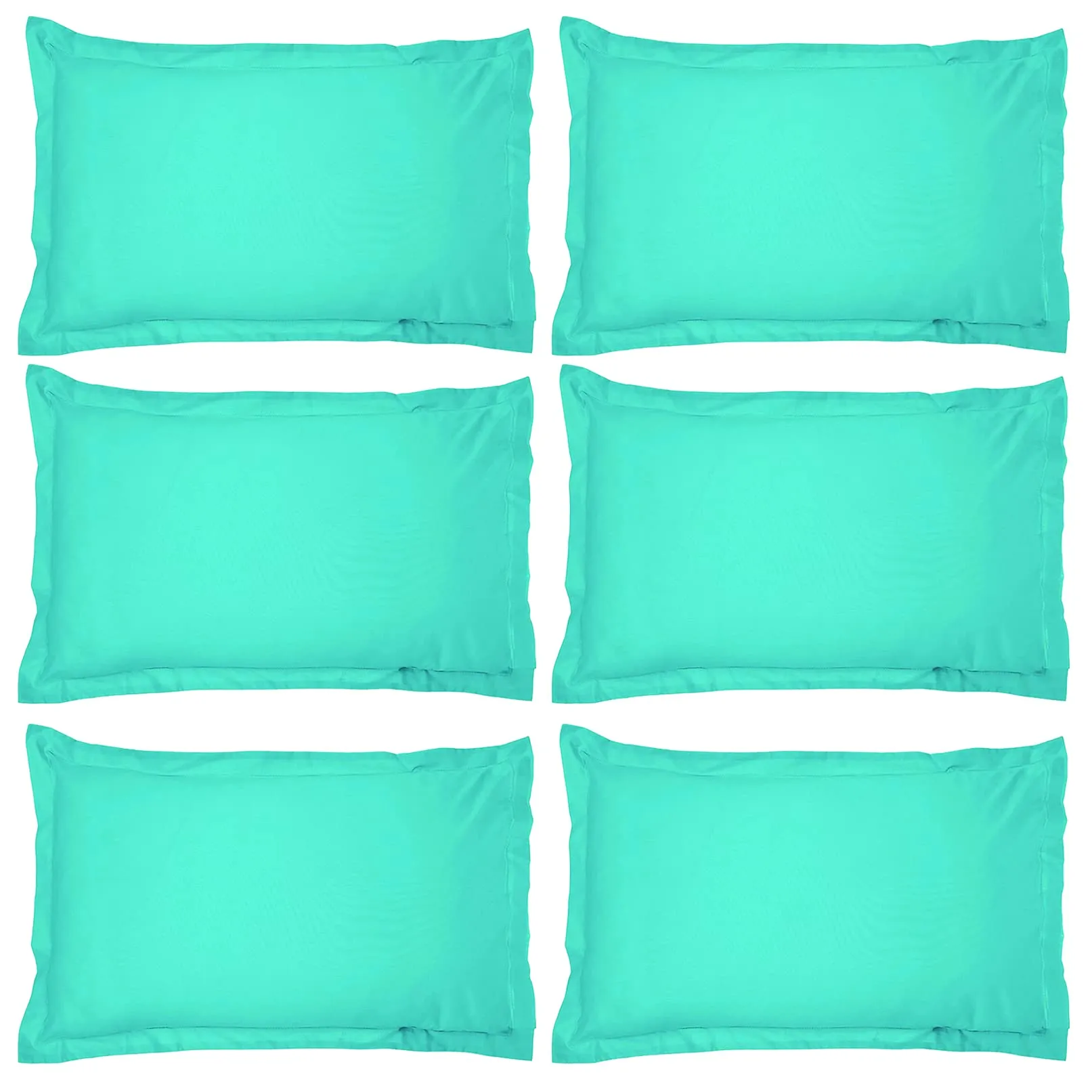 Kuber Industries Breathable & Soft Cotton Pillow Cover for Sofa, Couch, Bed - 29x20 Inch, Set of 6 (Green)