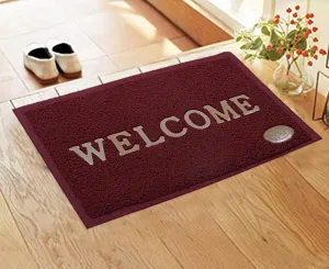 Kuber Industries Country, Modern Door Mat (Maroon, PVC, Pack of 1)