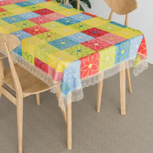 Kuber Industries Dining Table Cover | Kitchen Dining Tablecloth | 8 Seater Dining Table Cover | Dining Table Cover for Hall Décor | Check Kitchen Tablecloth | 60x108 | Yellow