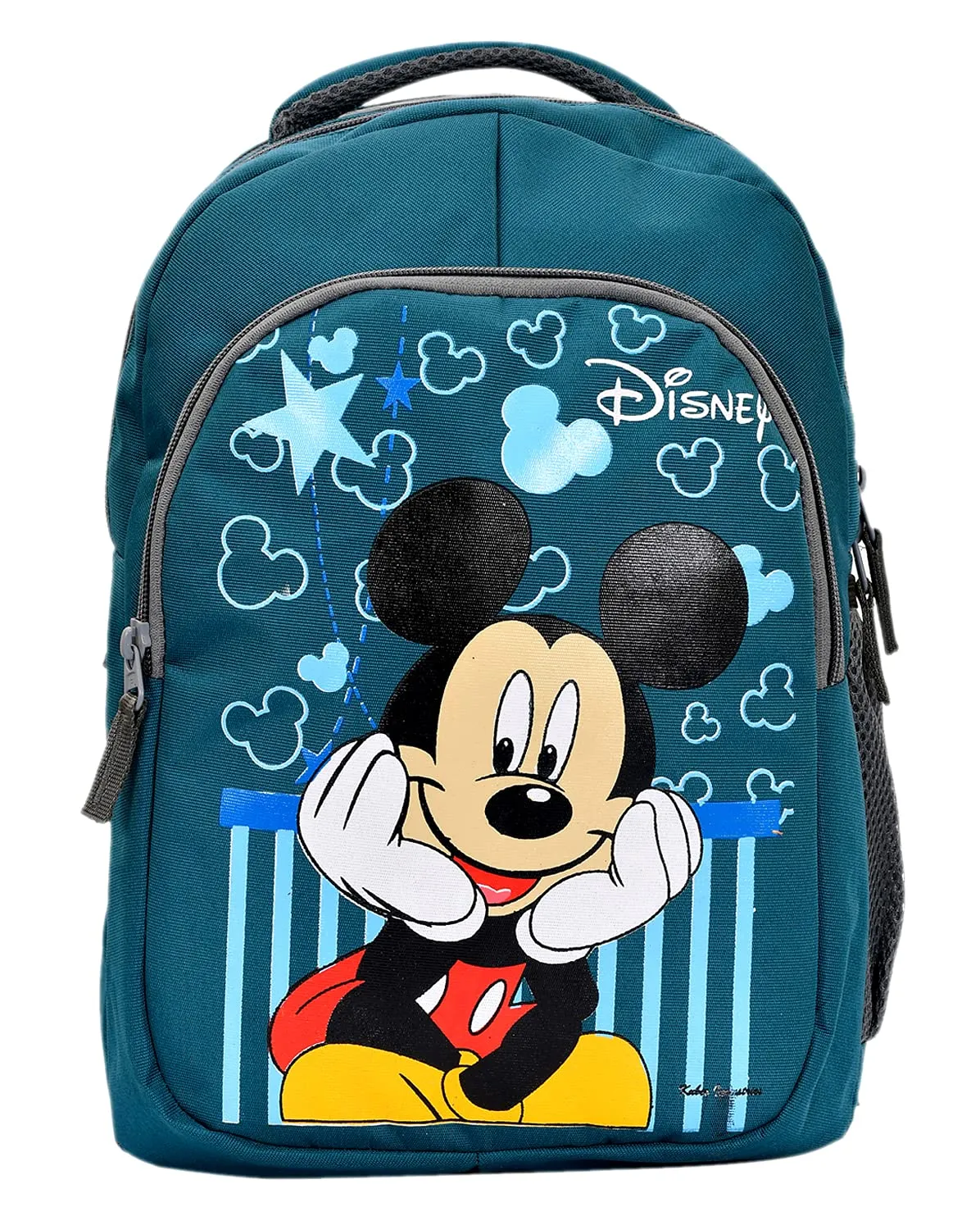 Kuber Industries Disney Mickey Mouse Printed Rexien Kids School Bag, Backpack, Bookbag For Girls & Boys (Green)-HS_38_KUBMART21105, Pack of 1