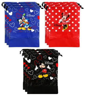 Kuber Industries Disney Print 9 Piece Non Woven Travel Shoe Cover, String Bag Organizer (Black & Royal Blue & Red) -HS_35_KUBMARTS18033