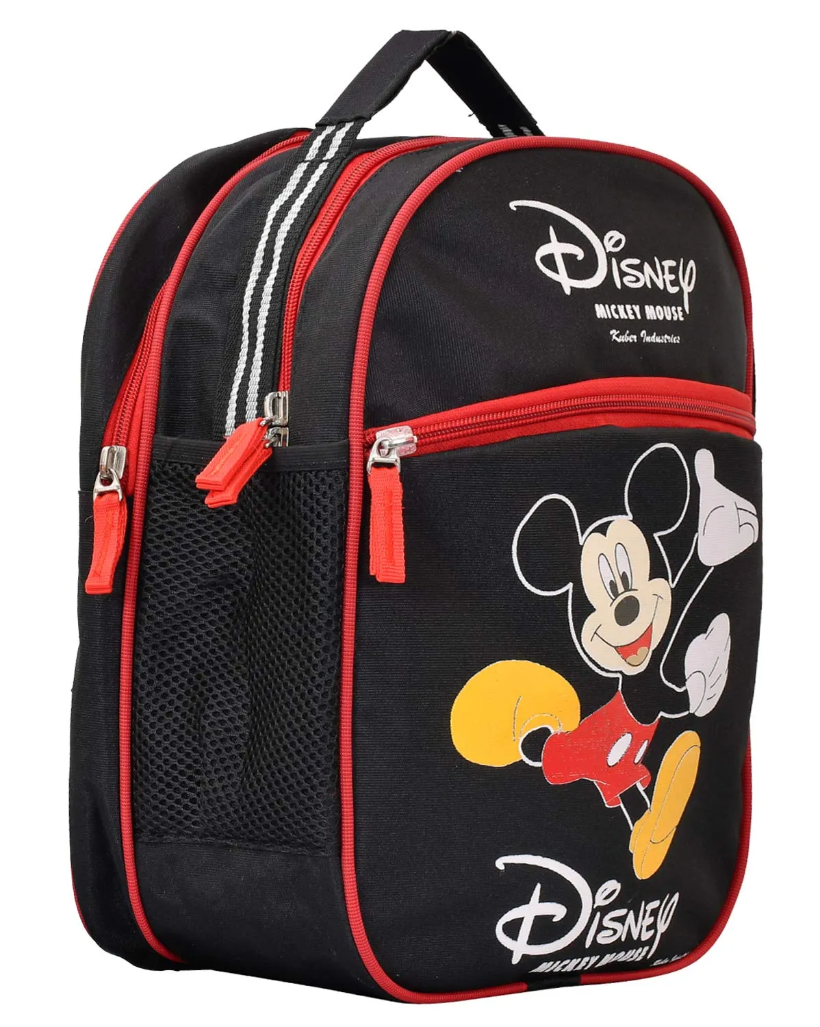 Kuber Industries Disney Print Unisex School Bag|Kids School Backpack|School Bag For Girls, Boys|Disney Mickey Mouse Print 14 inch|Black