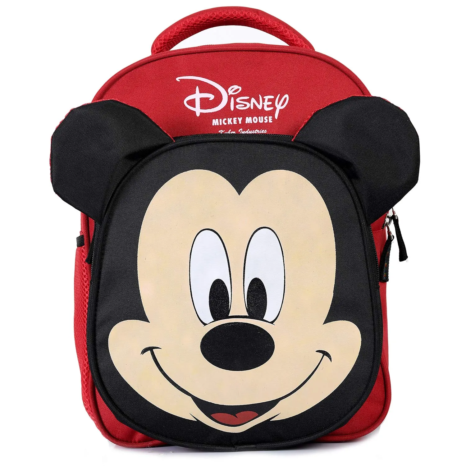 Kuber Industries Disney Print Unisex School Bag|Kids School Backpack|School Bag For Girls, Boys|Disney Mickey Mouse|Red & Black