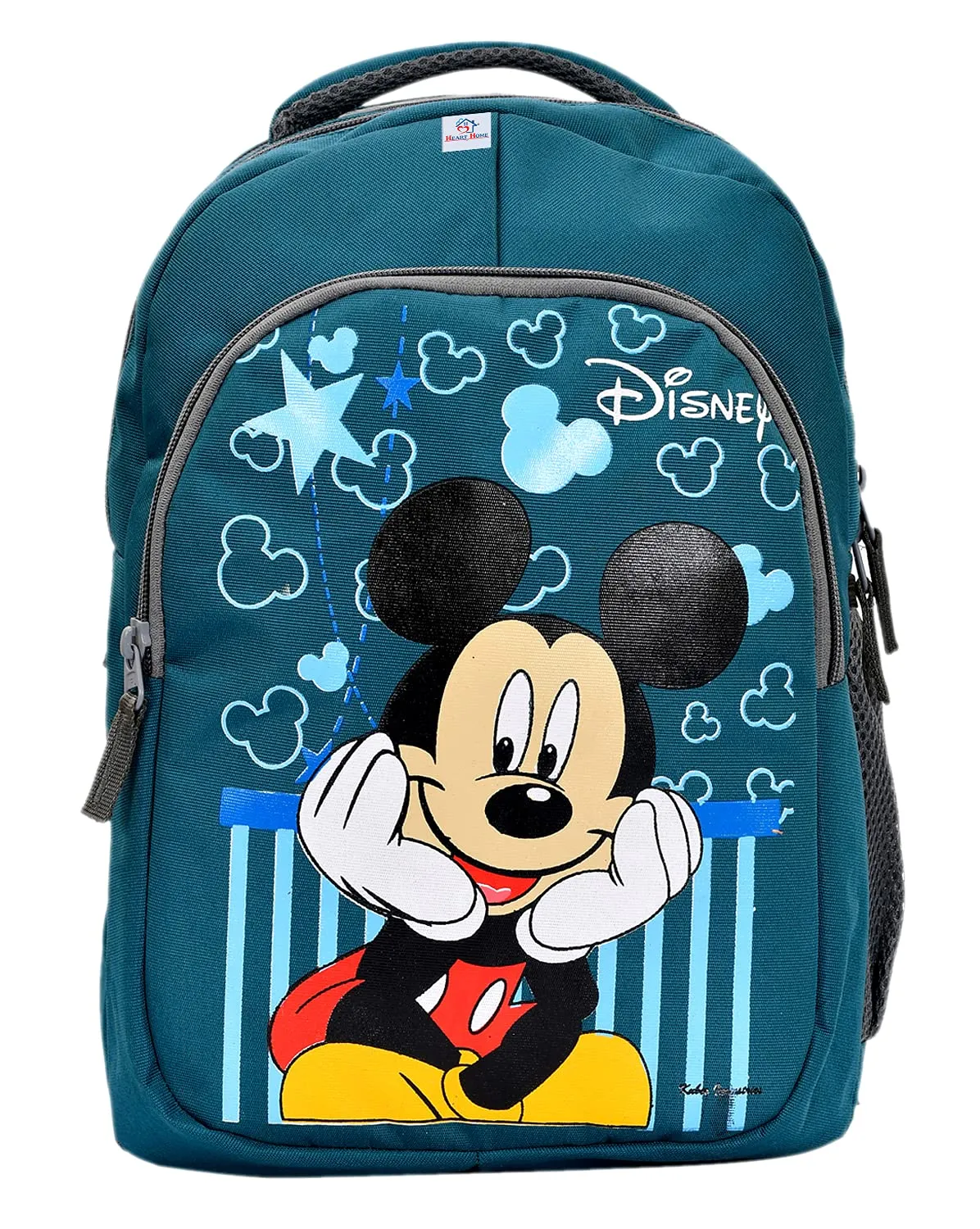 Kuber Industries Disney Unisex School Bag|Kids School Bag|Mickey Mouse Printed|Lightweight School Bookbag for Kids (Green)