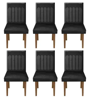 Kuber Industries Elastic Stretchable Polyster Chair Cover for Home, Office, Hotels, Wedding Banquet- Pack of 6 (Black)-50KM0973