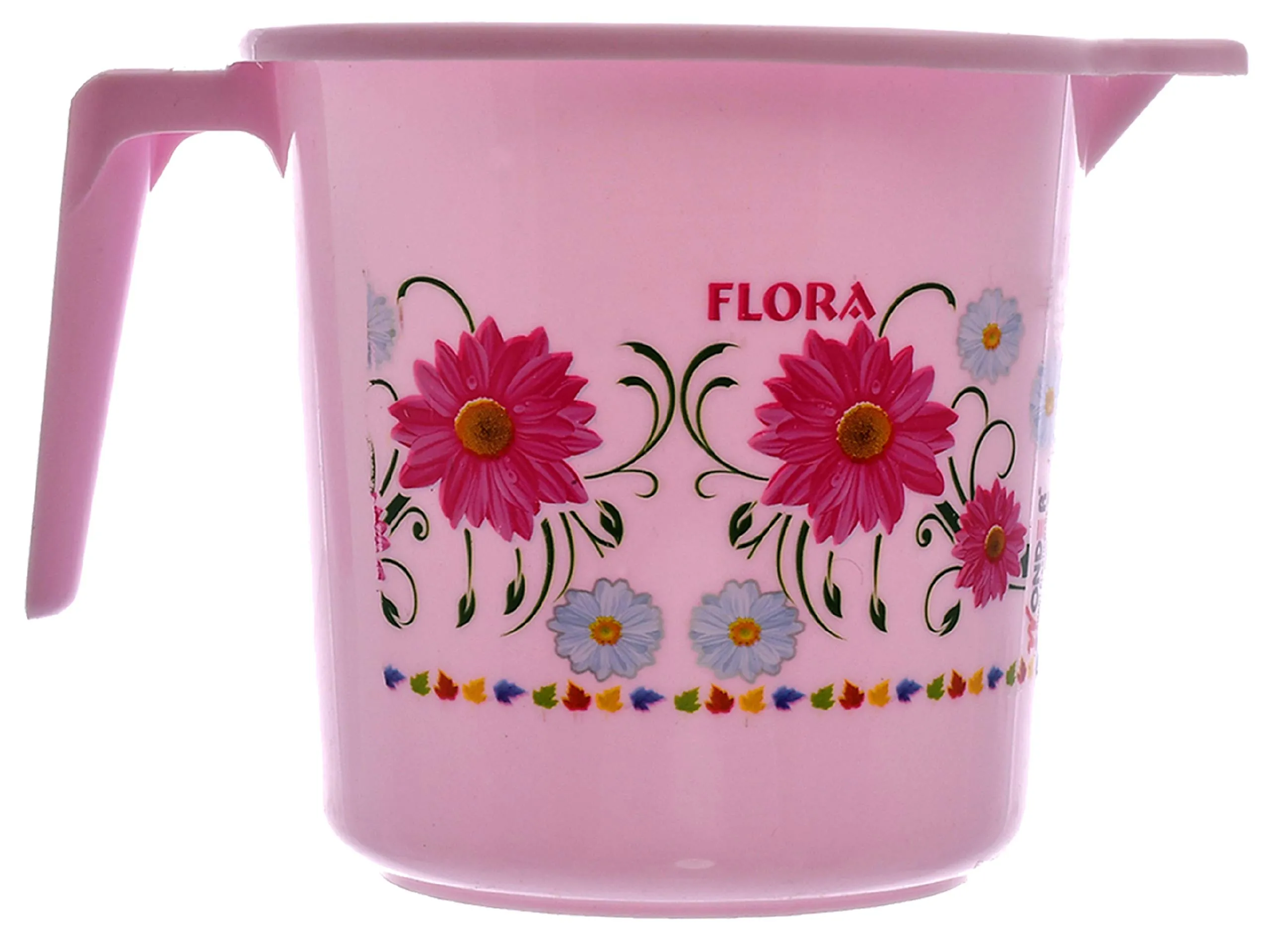 Kuber Industries Floral Printed Virgin Plastic 12 Pieces Bathroom Mug, 1000 ml (Blue & Pink)-KUBMART1259