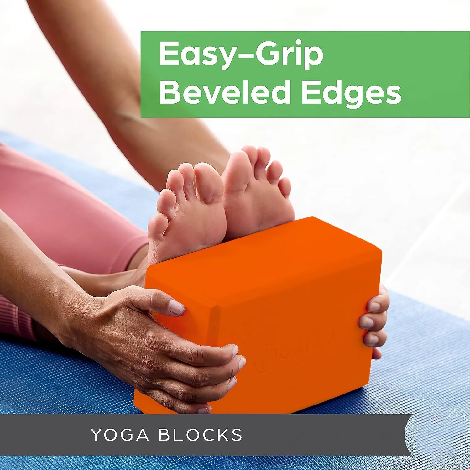 Kuber Industries High-Density Yoga Block|Lightweight & Portable Yoga Brick|Improve Strength & Flexibility-Pack of 3 (Orange)