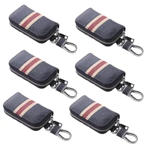 Kuber Industries Key Case|Keychain/Keyring/Key Tag|Car Key Clip, Key Holder, Key Organizer-Pack of 6 (Blue)