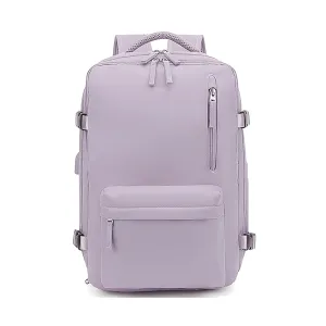 Kuber Industries Lightweight School Bag For Girls | Trendy Design | College backpack For Women | Waterproof | Multi Compartment - Purple