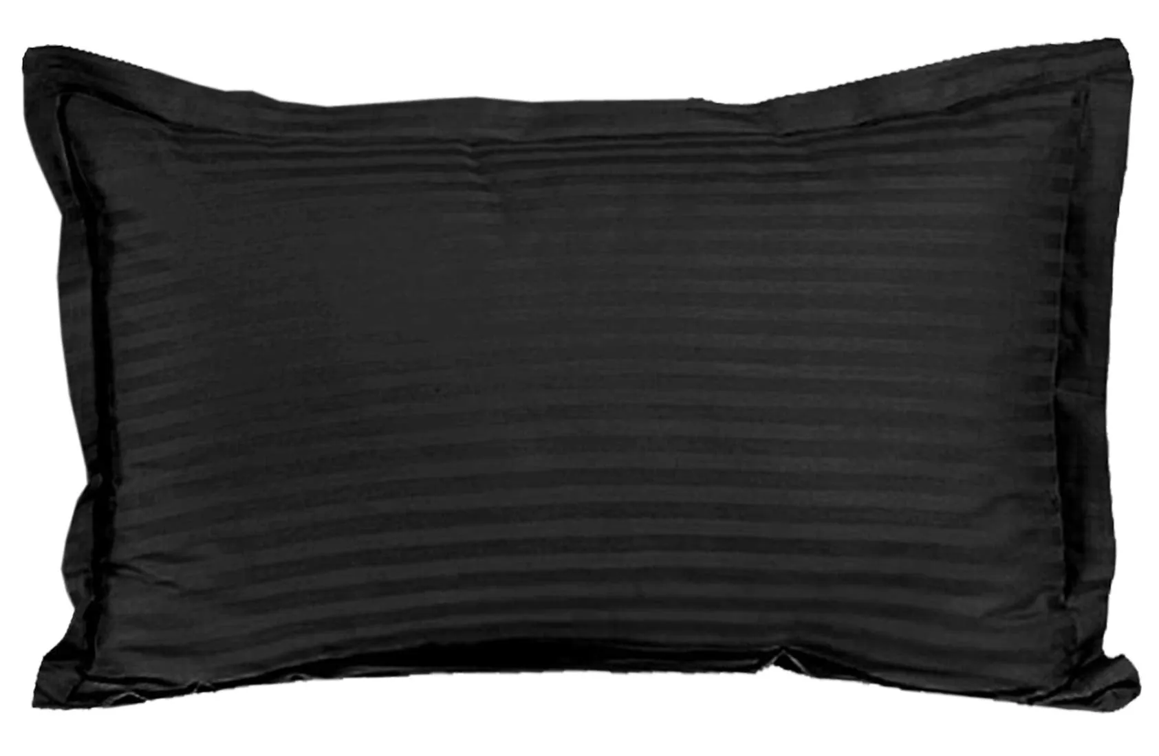 Kuber Industries Lining Design Breathable & Soft Cotton Pillow Cover/Protector/Case- 18x28 Inch, Set of 2 (Black)-HS43KUBMART26773, Standard