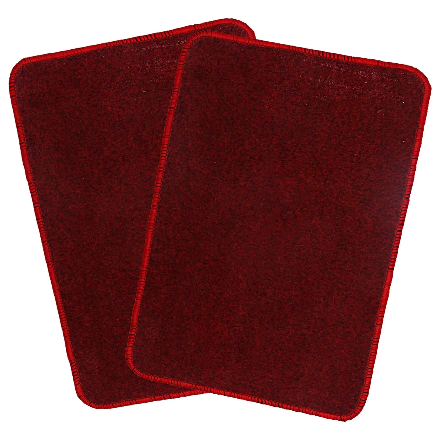 Kuber Industries Microfiber Anti Slip 2 Pieces Door Mat 22"x14", Red - CTKTC21880