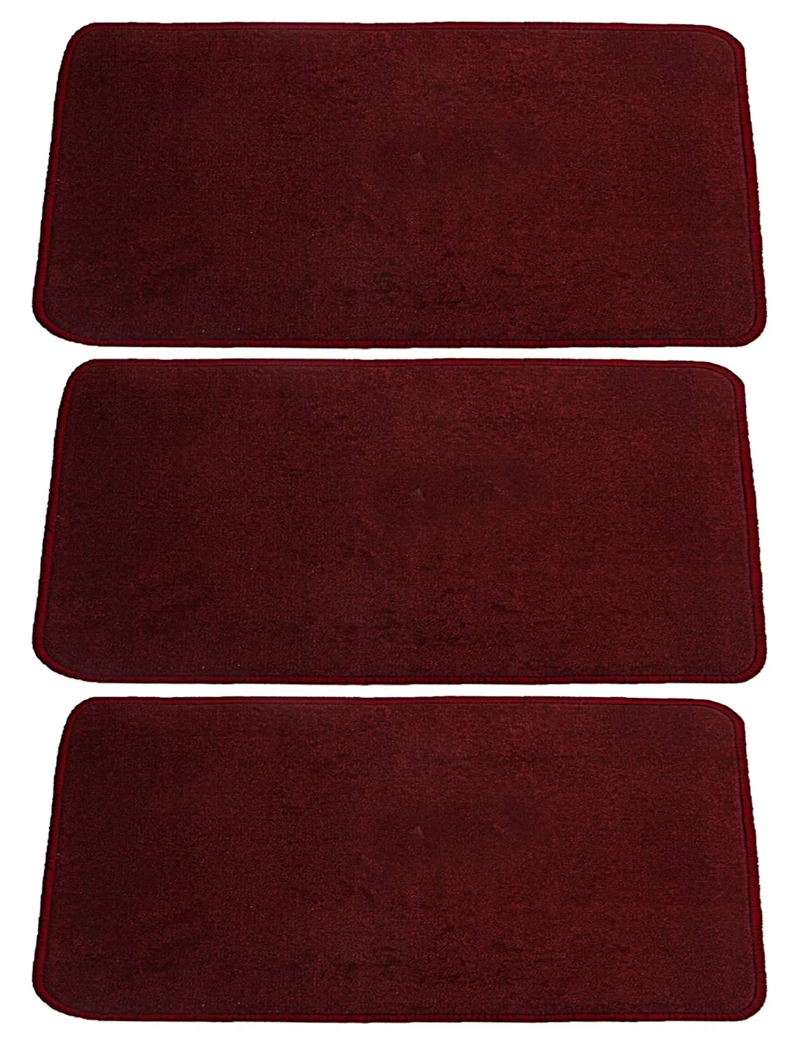 Kuber Industries Microfiber Anti Slip 3 Pieces Door Mat 22"x14", Maroon - CTKTC21906