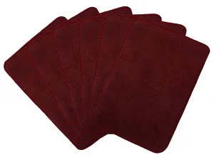 Kuber Industries Microfiber Anti Slip 6 Pieces Door Mat 22"x14", Maroon - CTKTC21913