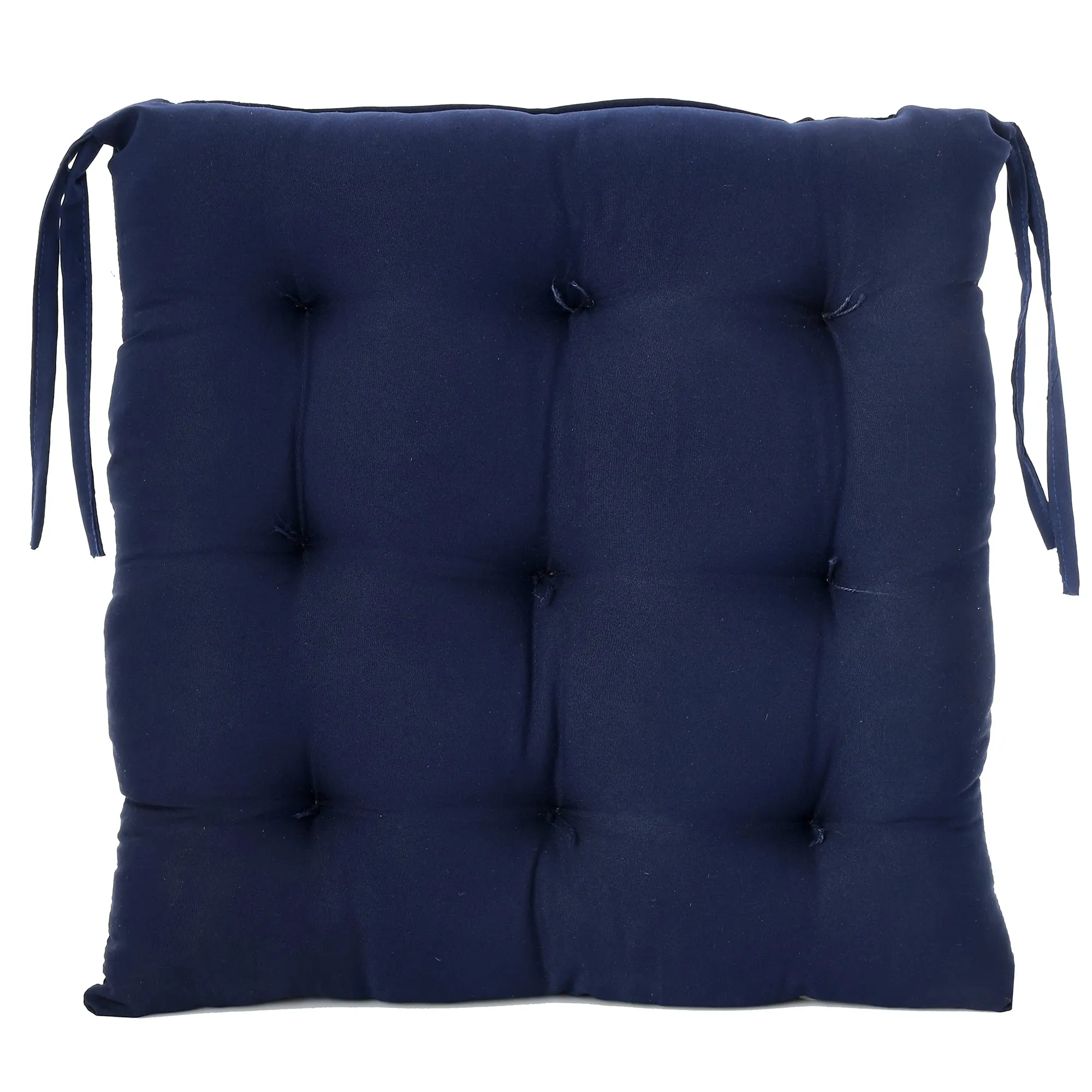 Kuber Industries Microfiber Chair Pad|Chair Cushion Pad for Office, Home|Sitting Cushion|Seat Cushion for Chair (Navy Blue)