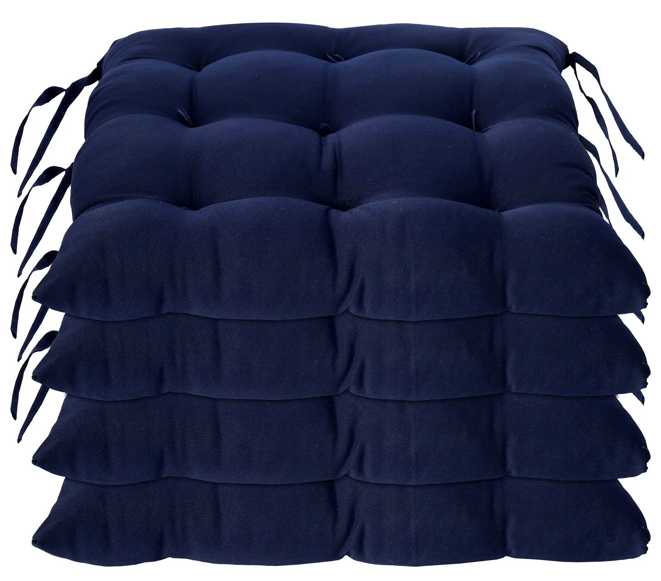 Kuber Industries Microfiber Chair Pad|Chair Cushion Pad for Office, Home|Sitting Cushion|Seat Cushion for Chair (Navy Blue)