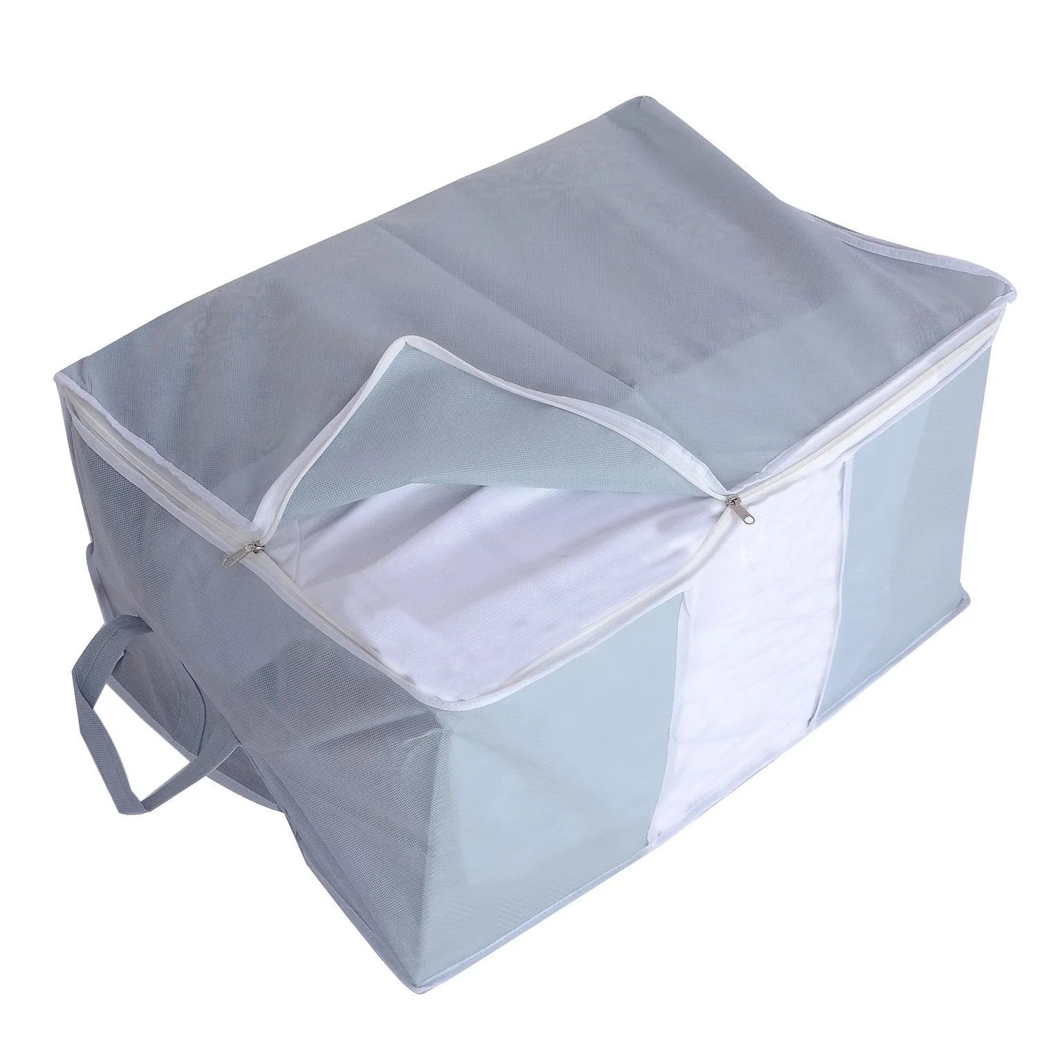 Kuber Industries Non Woven Underbed Storage Organiser Set, Pack of 6 (Grey)