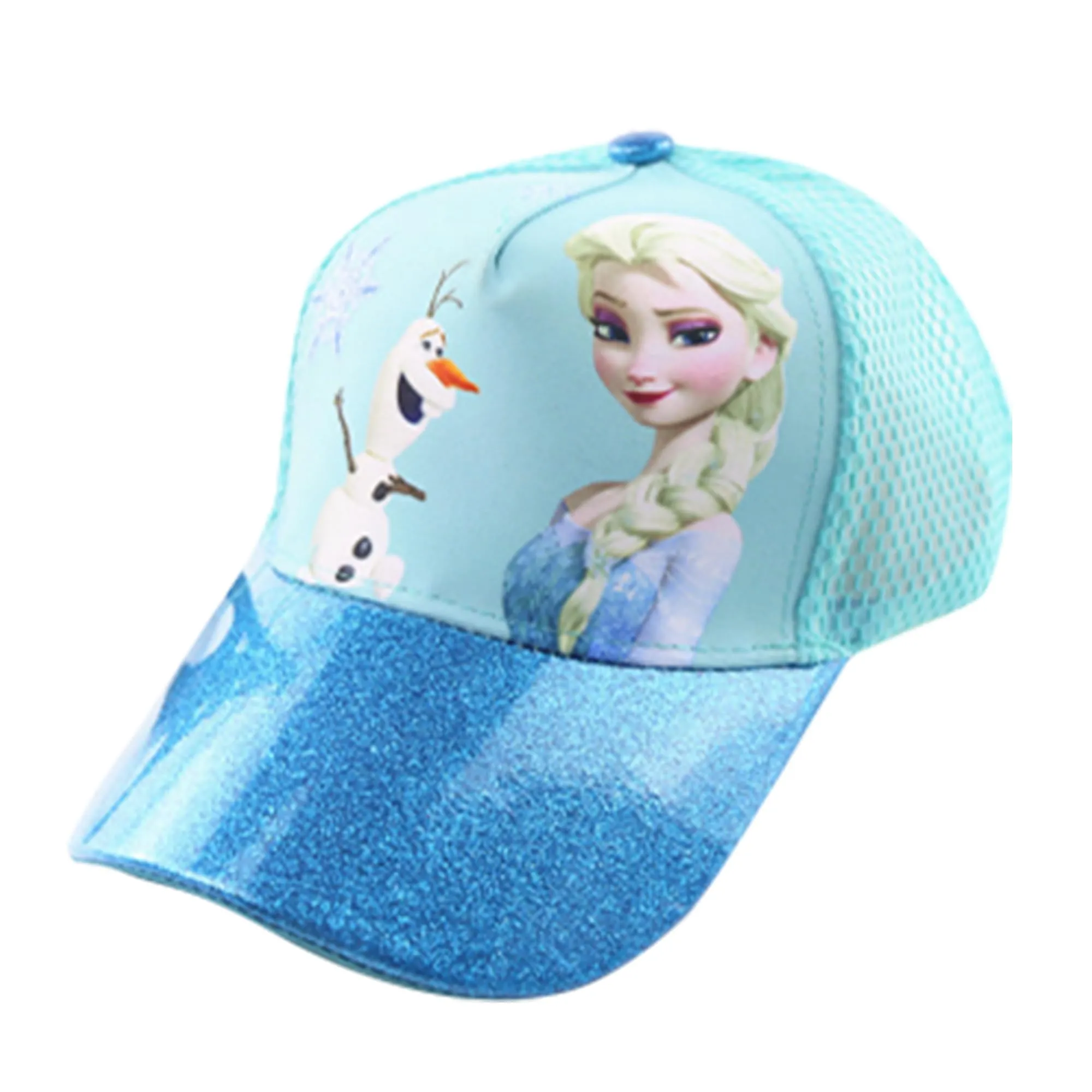 Kuber Industries Pack of 5 Princess Cap | Adjustable Cap for Boys and Girls | Cartoon Character Printed Little Cap for Kids | Cap for 7-12 Year Old Baby Girls and Boys |T206221-B | Light Aqua