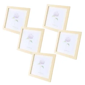 Kuber Industries Photo Frame For Home D?cor|Use Horizontal & Vertical|Crystal Clear Glass|Perfect For Home, Office And Shop 11.6x16.7CM-Pack of 5 (Black)