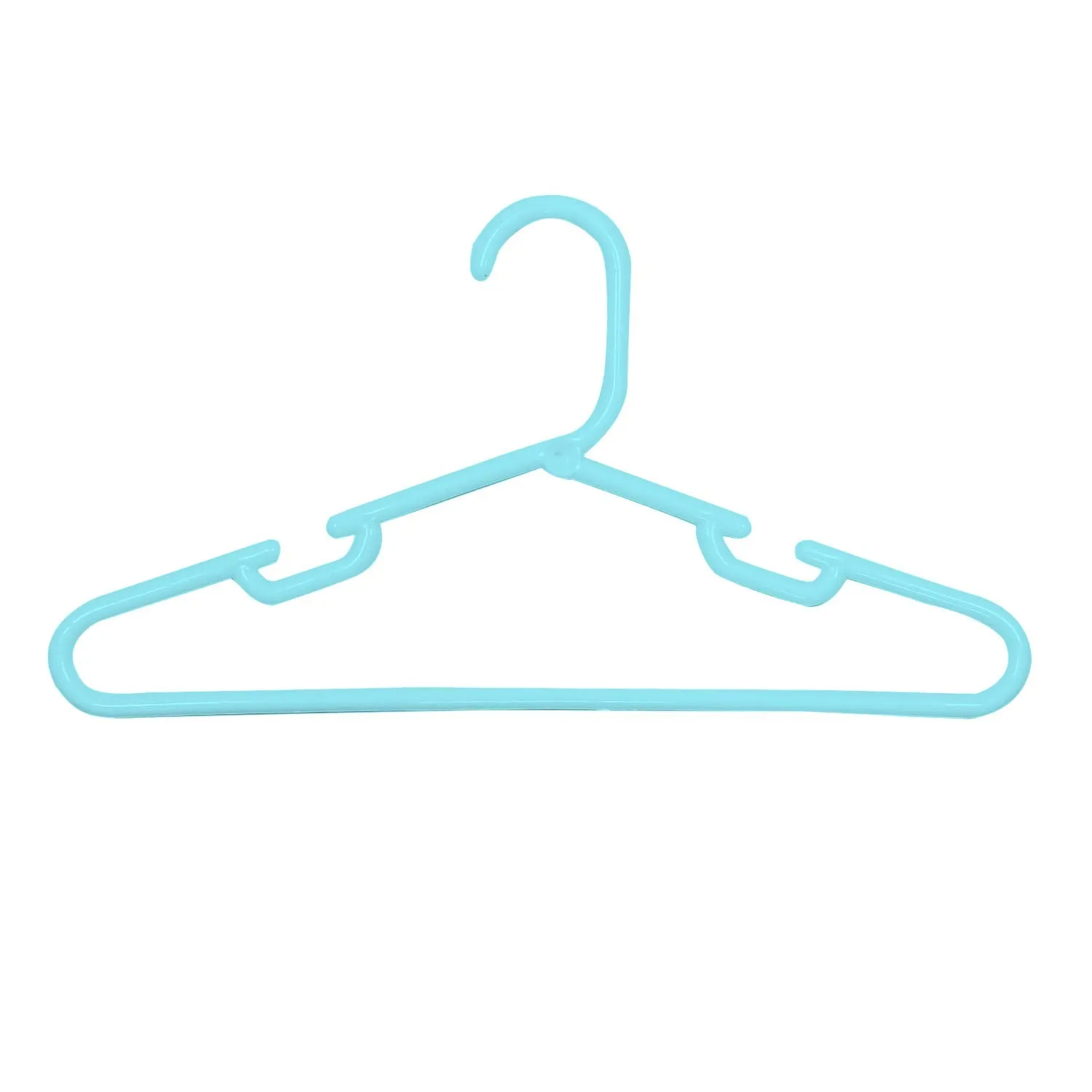 Kuber Industries Plastic 12 Pcs Baby Hanger Set for Wardrobe (Light Blue)-CTKTC21459